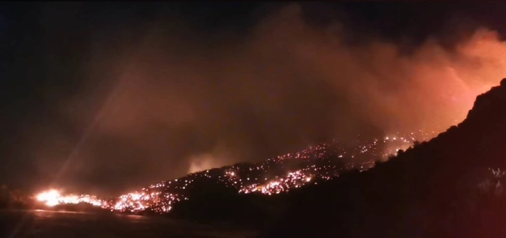 Голем шумски пожар на грчкиот остров Самос