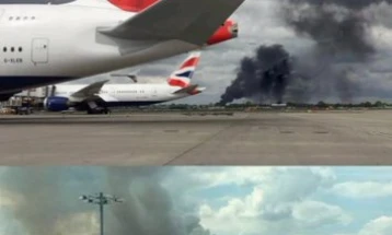 „Мирор“: Експлозија и пожар кај аеродромот Хитроу: Се слушна детонација како бомба