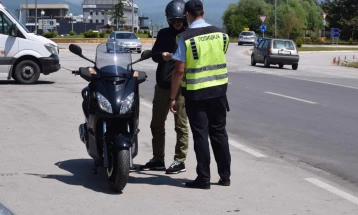  Санкционирани 281 возачи на мотоцикли, пет мотоцикли одземени
