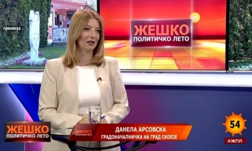 Арсовска: Град Скопје нема да го исклучува јавното осветлување на булеварите