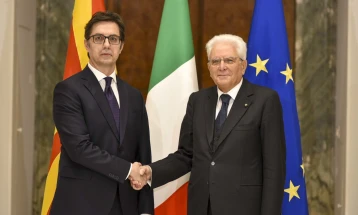 Италијанскиот претседател Серџо Матарела во официјална посета на Северна Македонија