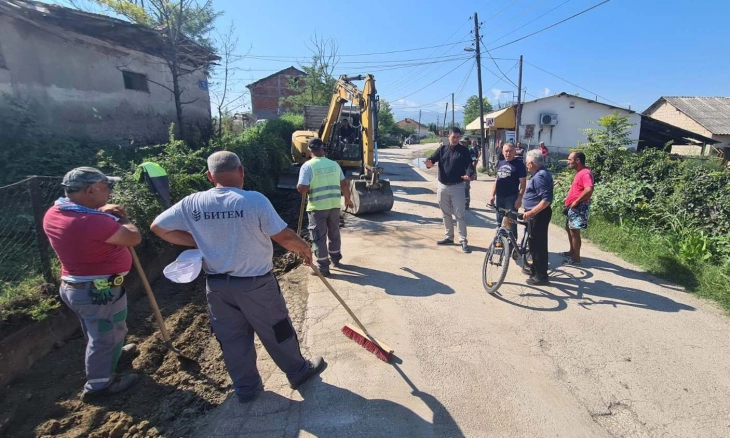 Општина Илинден започна со реконструкција на главната улица во Мралино