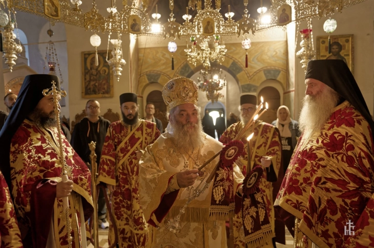 Литургиско празнување на првиот ктитор свети Јован Дебранин-Бигорски, архиепископ охридски