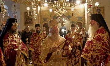 Литургиско празнување на првиот ктитор свети Јован Дебранин-Бигорски, архиепископ охридски