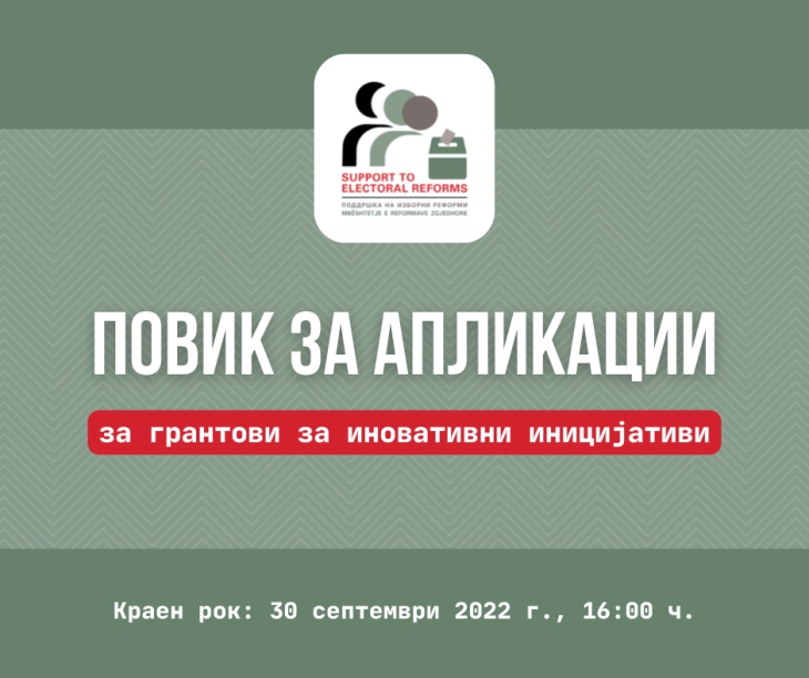 Онлајн инфосесија за Повикот за апликации за грантови за иновативни иницијативи