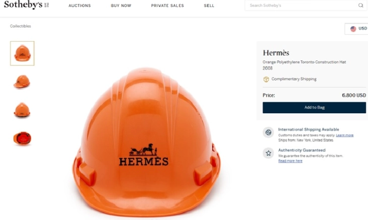Кацига на „Хермес“ се продава за 6.800 долари