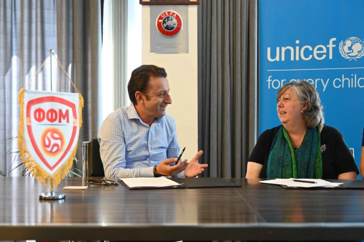 Ново партнерство меѓу УНИЦЕФ и Фудбалската федерација на Македонија
