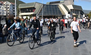 Со велосипедско дефиле во Струмица одбележана Европската недела на мобилност и Меѓународниот ден без автомобили
