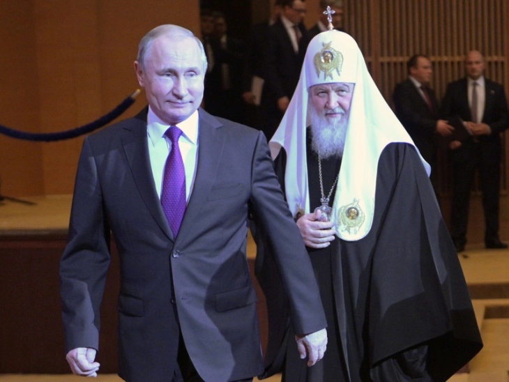 Патријарх Кирил: Господ го постави Путин на власт