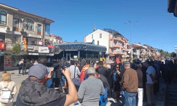 Полицијата не регистрирала нарушување на јавниот ред и мир на протестот во Охрид