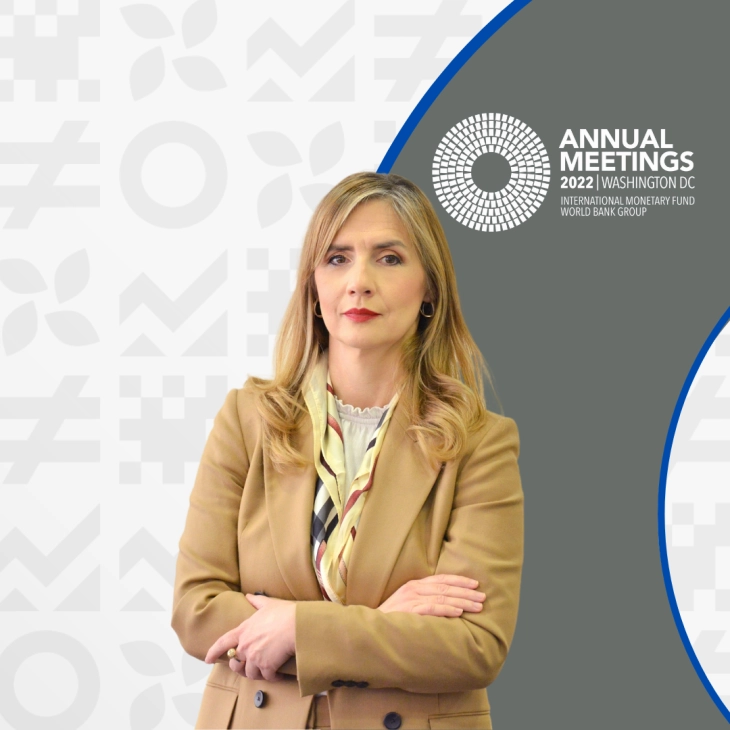 Гувернерката Ангеловска-Бежоска на Годишните средби на ММФ и Светската банка   