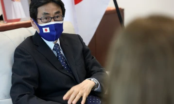 Амбасадорот Савада на церемонија во болницата во Гостивар по повод затворање проект во рамките на јапонската програма