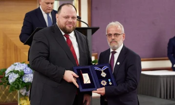 Орден од Украина за претседателот на Собранието Талат Џафери
