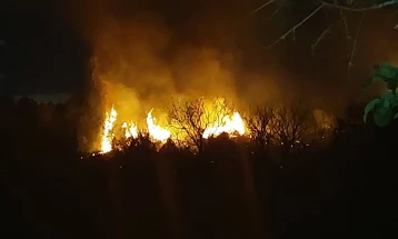 Пожар над селото Војница во општина Чашка