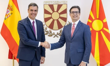 Takim i presidentit Pendarovski me kryeministrin e Mbretërisë së Spanjës, Pedro Sançez Perez-Kastehon