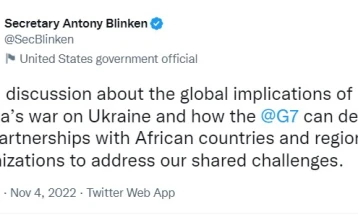 Blinken: Kufizimi i çmimeve do të ndihmojë në kufizimin e fitimeve të Rusisë