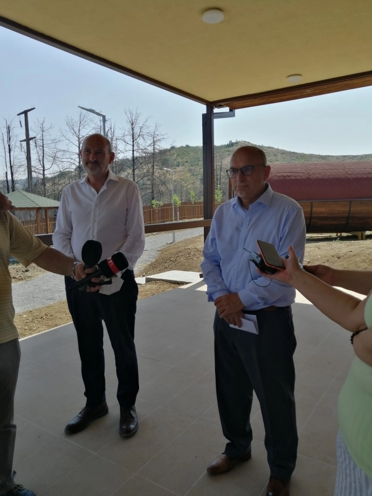 EU Ambassador Geer visits Lake Mladost, first innovative tourist destination in North Macedonia