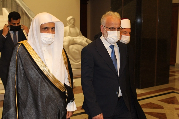 Speaker Xhaferi meets MWL Secretary General Al-Issa