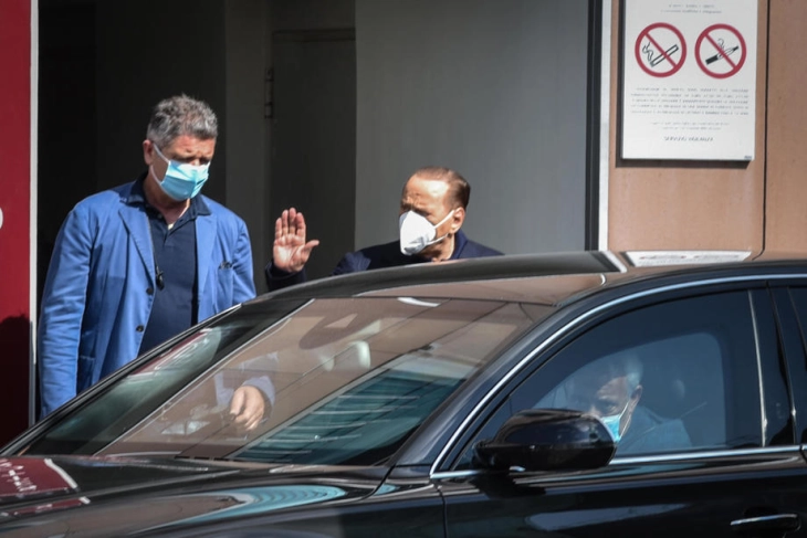 Berlusconi leaves hospital after Covid-related check-ups