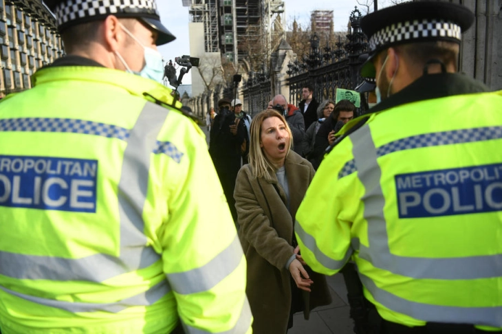 Officers injured as protesters try to storm British medical regulator