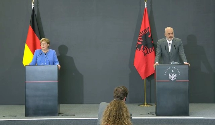 Merkel says North Macedonia and Albania meet membership criteria, Rama claims both countries hostages to EU nationalism