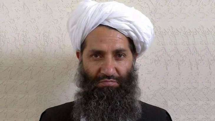 Taliban supreme leader makes first public appearance, officials say