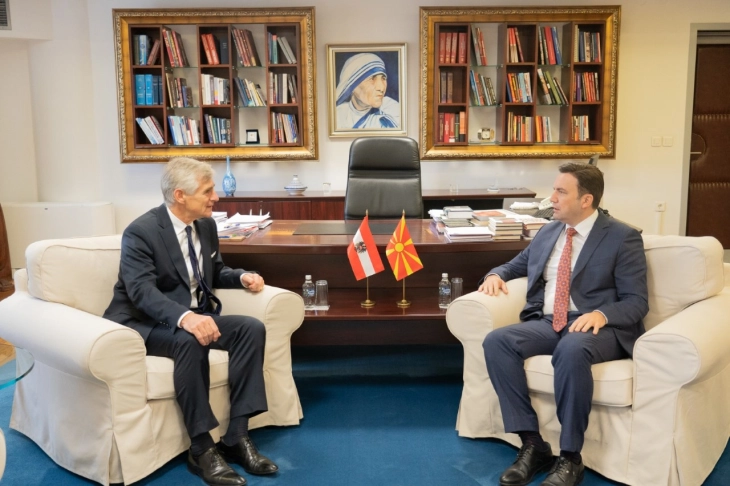 Osmani – Linhart: Austria’s strong support to N. Macedonia’s EU integration bid reaffirmed