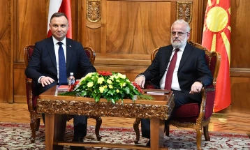 Speaker Xhaferi meets Polish President Duda