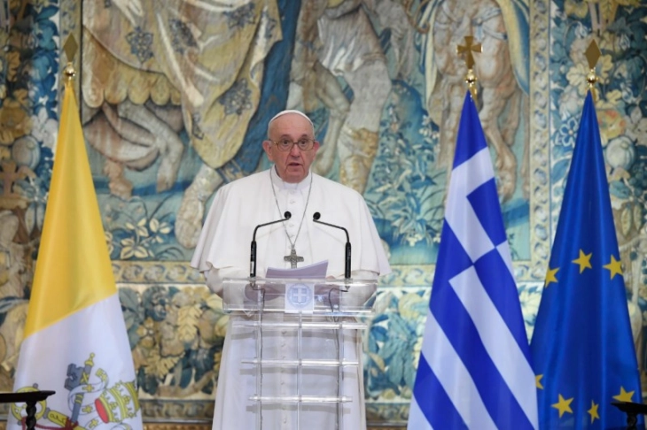 Pope Francis expresses appreciation for Prespa Agreement during address in Athens