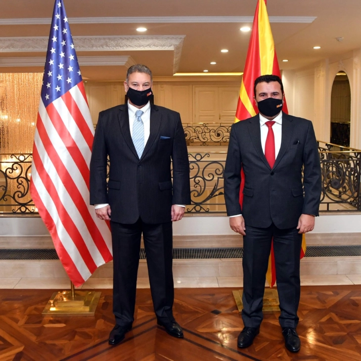 PM Zaev meets with US Deputy Assistant Secretary Escobar