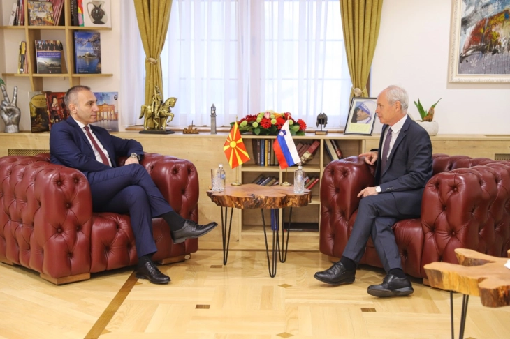 First Deputy PM Grubi meets Slovenian Ambassador Predan