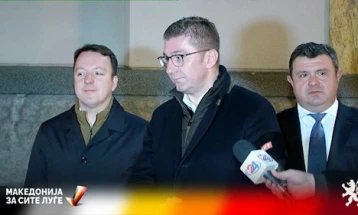 VMRO-DPMNE’s Mickoski meets DUI leader to discuss Bulgaria dispute, snap elections