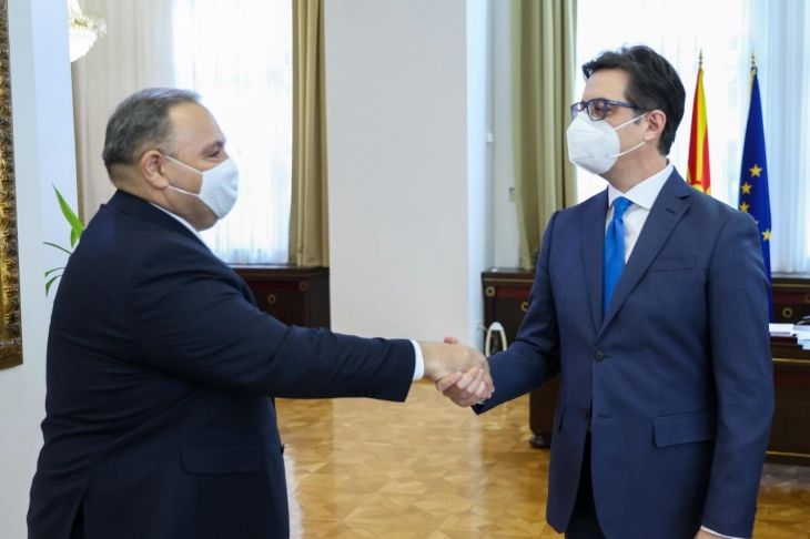 President Pendarovski meets UNDP Resident Representative Grigoryan