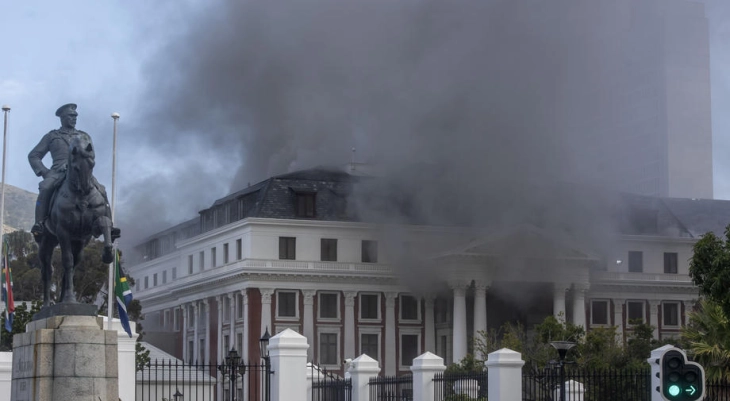 South Africa parliament fire suspect charged with terrorism