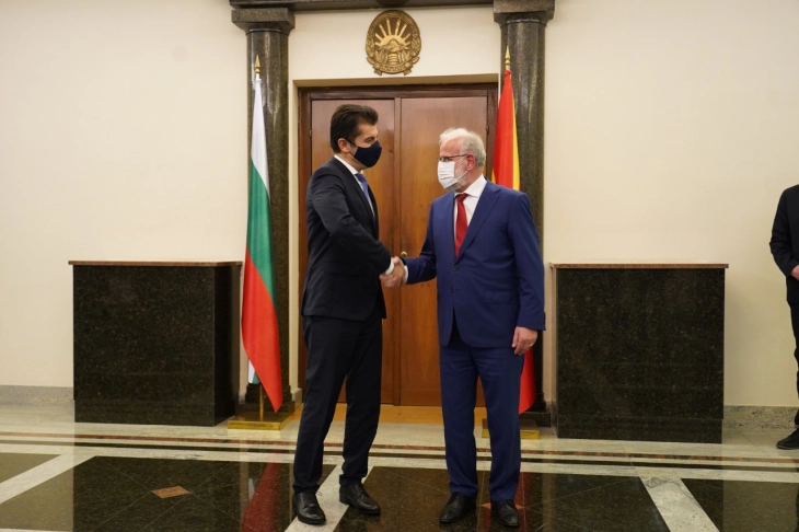 Parliament Speaker Xhaferi meets Bulgarian PM Petkov