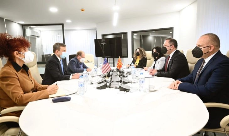 MoI Spasovski meets U.S. Deputy Chief of Mission Eric Meyer