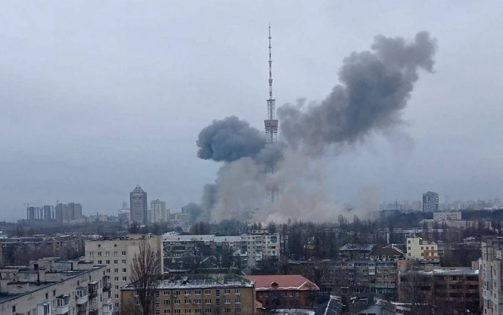 Five killed in attack on Kiev's TV tower, civil defence agency says
