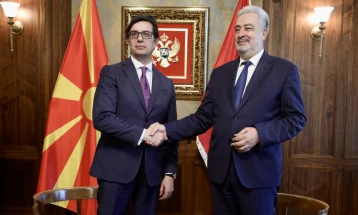 President Pendarovski meets Montenegrin PM Krivokapić