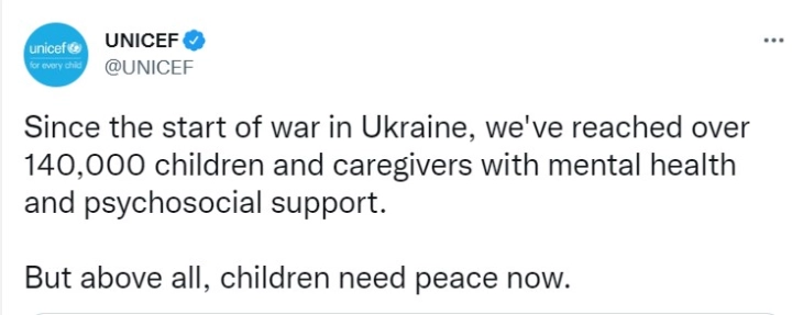 UNICEF: Thousands of traumatized children in Ukraine need help