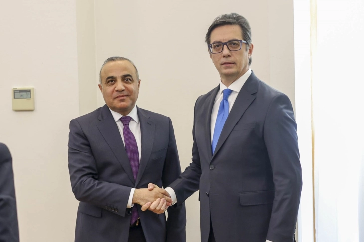 President Pendarovski meets OSCE PA Vice-President Guliyev