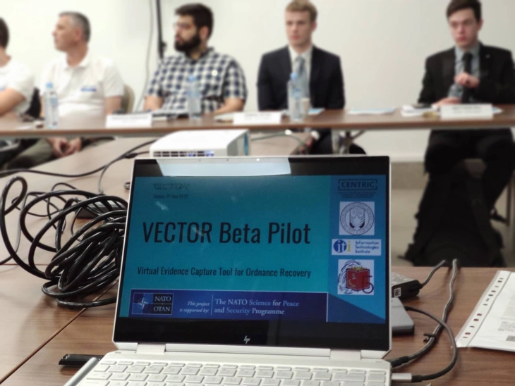 Beta testing of VECTOR tool for identifying explosive devices at Skopje police center