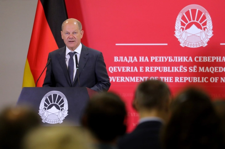 German Chancellor Scholz says North Macedonia accession negotiations should begin, expresses commitment to this outcome