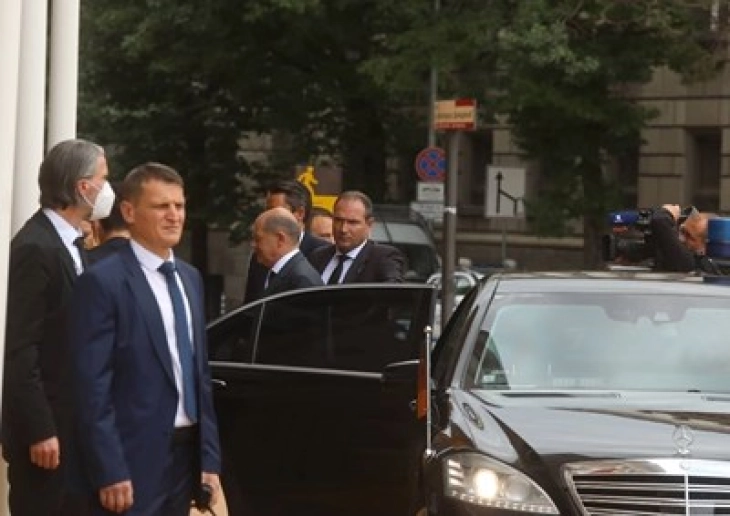 German Chancellor Scholz arrives in Bulgaria