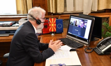 Xhaferi holds virtual meeting with Swedish, Finnish Parliament Speakers on ratifying NATO accession protocols