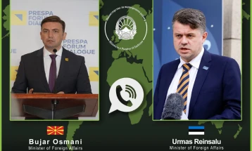 FM Osmani holds phone call with his Estonian counterpart Reinsalu