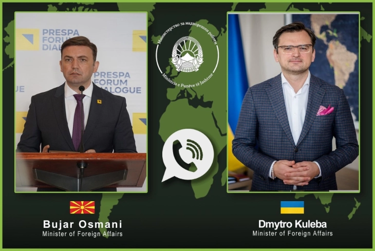 Osmani holds phone call with Kuleba on Ukraine’s Independence Day