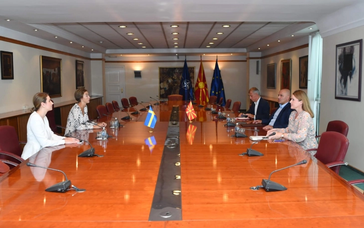 Kovachevski - Bengtsson: Sweden strongly supports Skopje's EU integration progress 