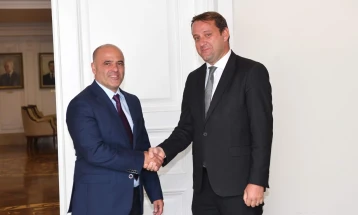 PM Kovachevski meets Kosovo Ambassador Qehaja