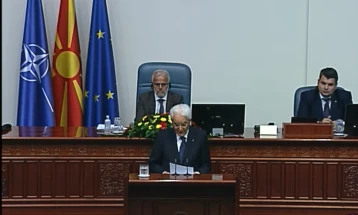 President Mattarella in Parliament: Italy will always support Skopje's European path 