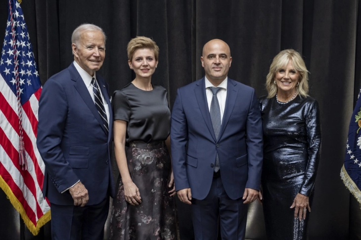 PM Kovachevski and wife Elena attend reception hosted by U.S. President Biden